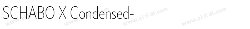 SCHABO X Condensed字体转换